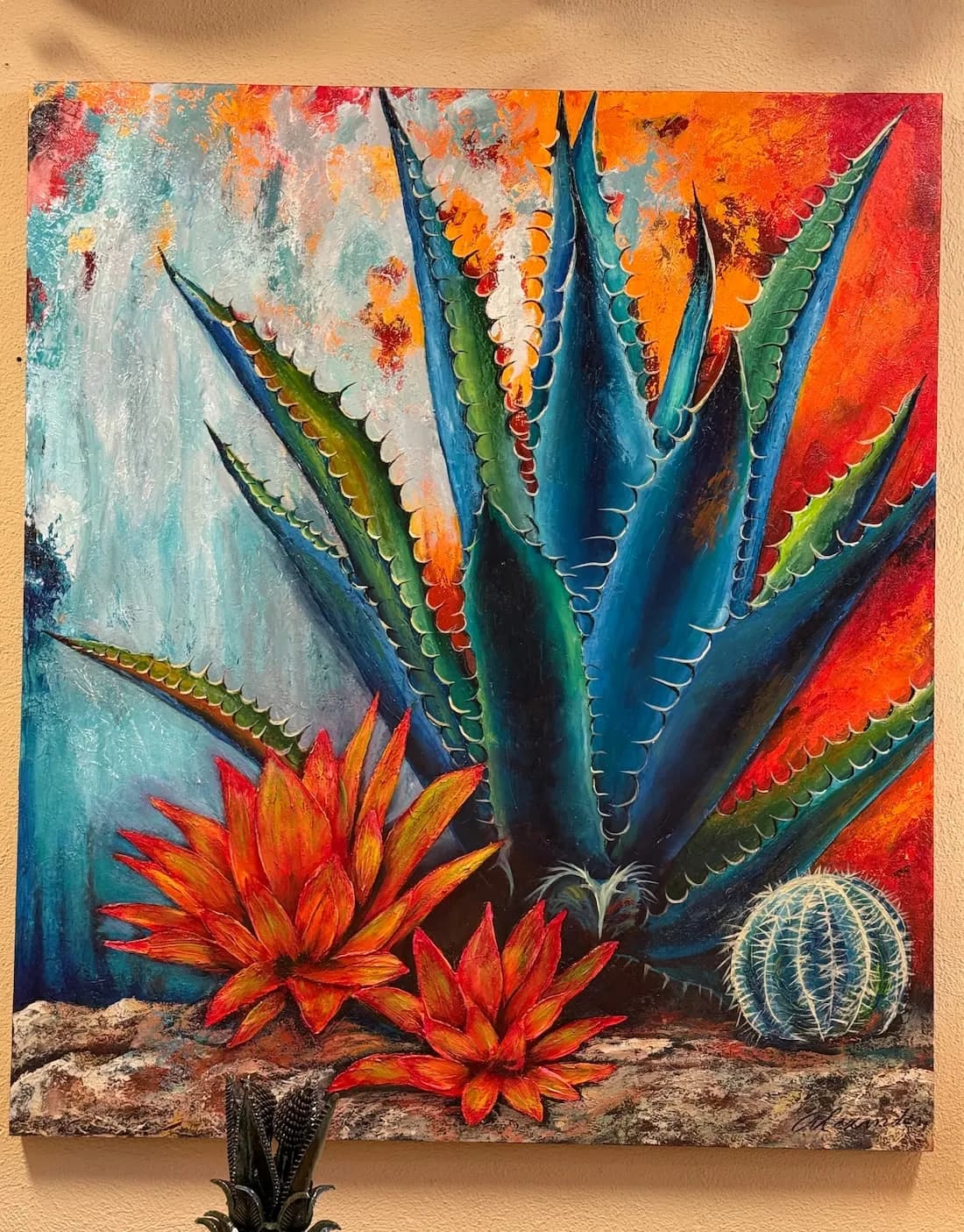 Baja Agave Painting by Alejandro Tristan